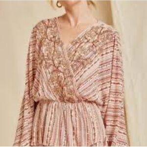 Savanna Jane | Boho Surplice Neckline Embroidered Blouse